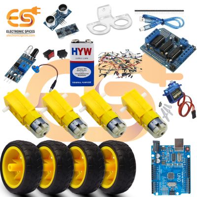 Combo of BO Motor, Yellow Wheel with UNO Board & Jumper Wire (40 Item)